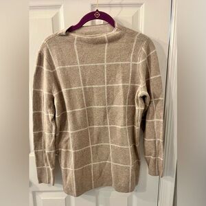 LOFT Mock Neck Plaid Sweater - Size MP